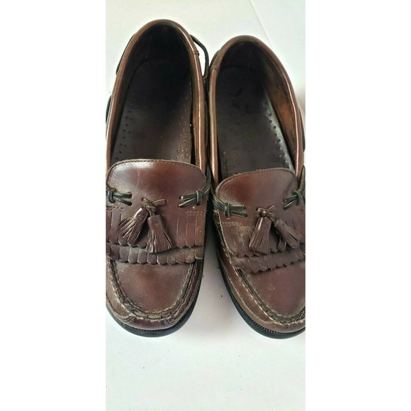 Sperry\'s Loafer Brown Tassel Leather Size 10.5